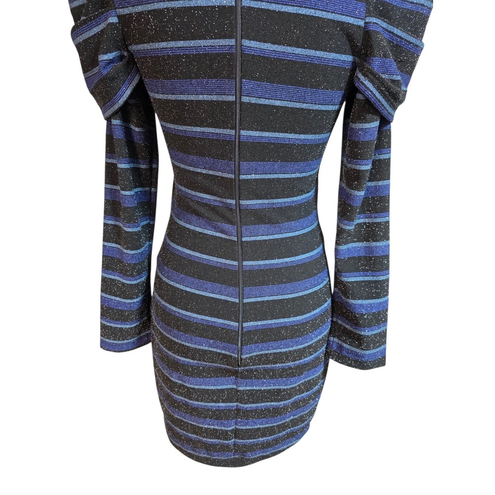 MC Company Brazil Metallic Puff Shoulder Bodycon Dress - TAM 38 / US S/M (READ) - Picture 5 of 12